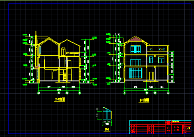 某私人住宅建筑设计cad施工方案图